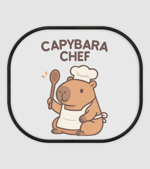 Kapibara séf minta fehér pólón