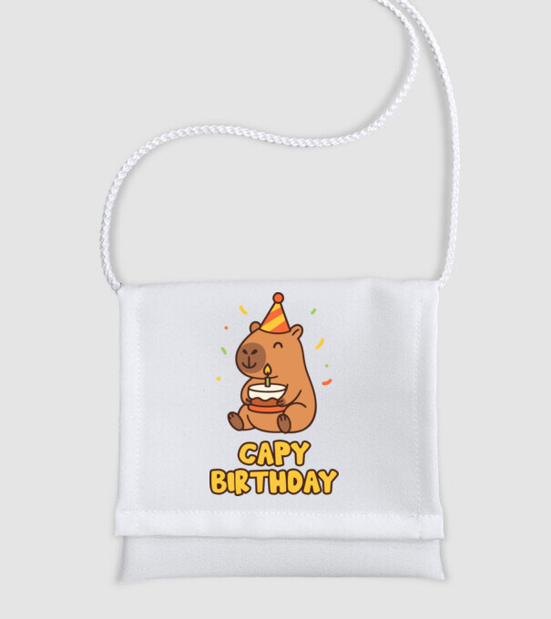 Capy birthday minta fehér pólón