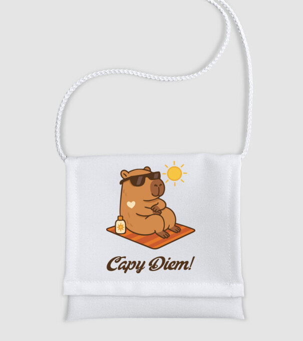 Capy Diem minta fehér pólón