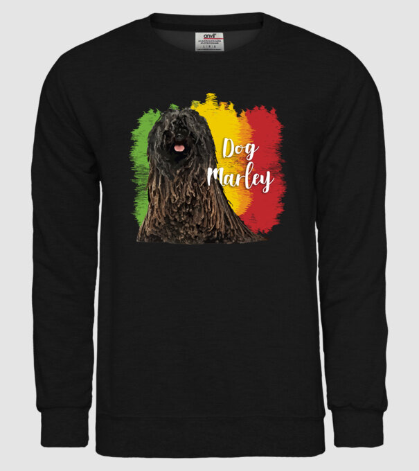 Dog Marley minta fekete pólón