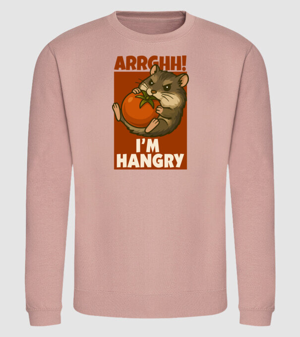 Hangry hamster minta dusty pink pólón