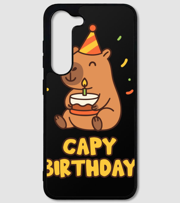 Capy birthday minta fekete pólón