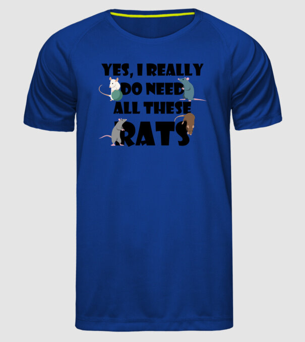 Need rats minta királykék pólón