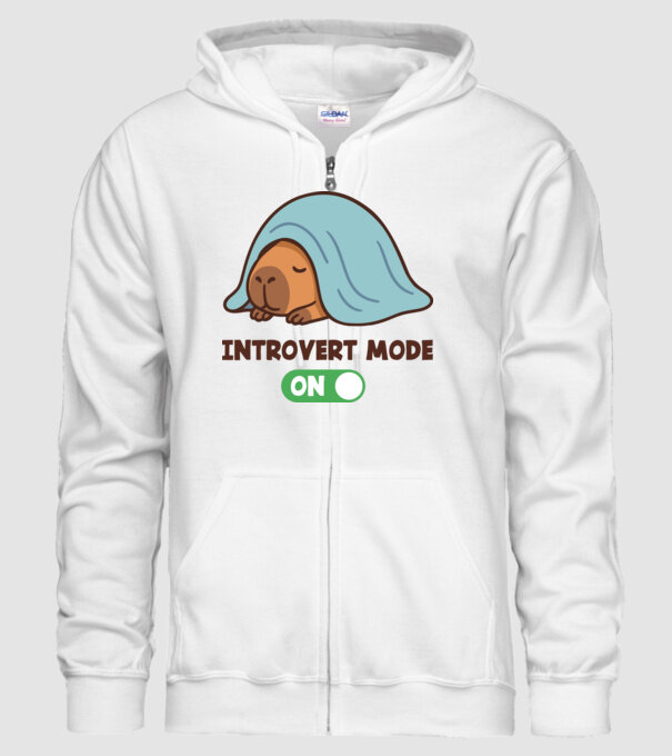 Introvert mode minta fehér pólón