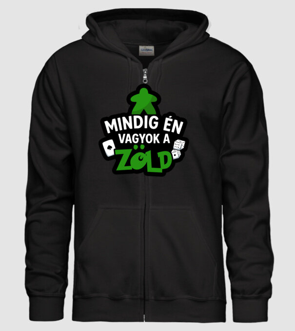 Mindig én vagyok a zöld minta fekete pólón
