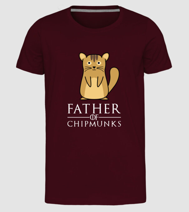 Father of Chipmunks minta bordó pólón