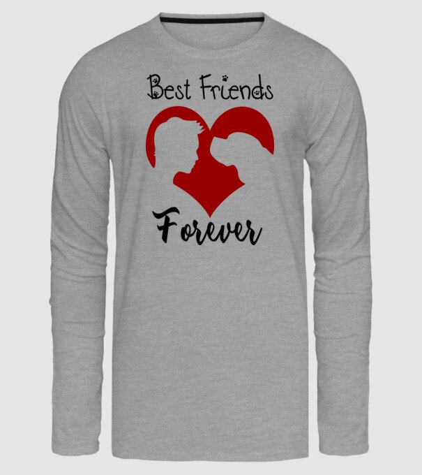Best Friends Forever (férfi) minta szürke pólón