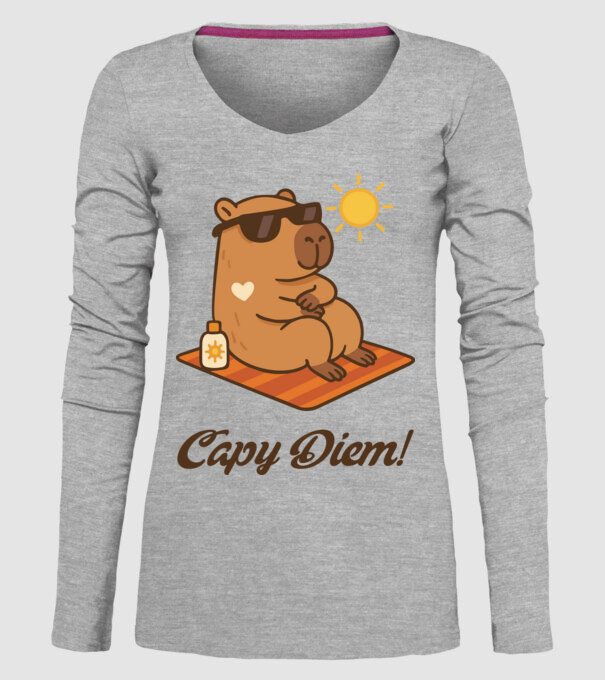 Capy Diem minta szürke pólón