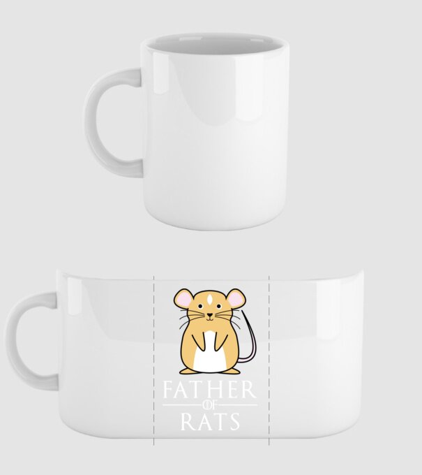 Father of Rats minta fehér pólón