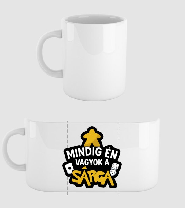Mindig én vagyok a sárga minta fehér pólón