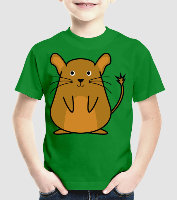 Degu minta zöld pólón
