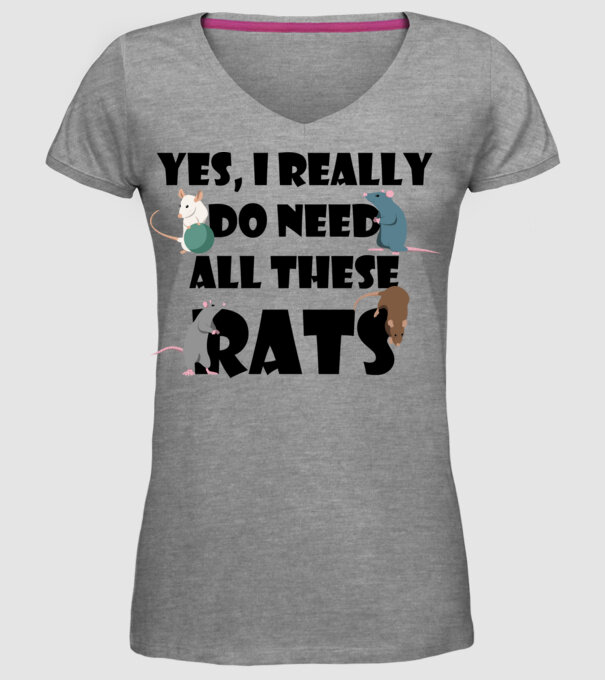 Need rats minta szürke pólón