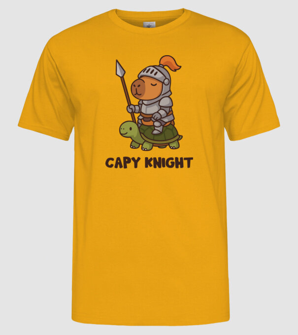 Capy knight minta sárga pólón