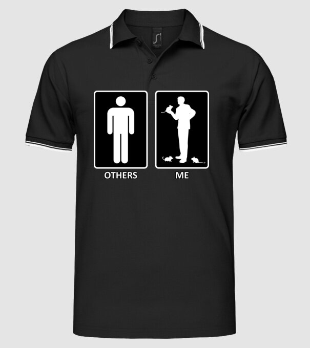 Others vs. Me (férfi) - degu minta fekete pólón