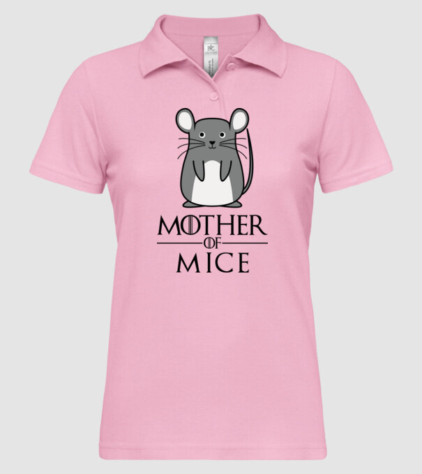 Mother of Mice minta világos rózsaszín pólón