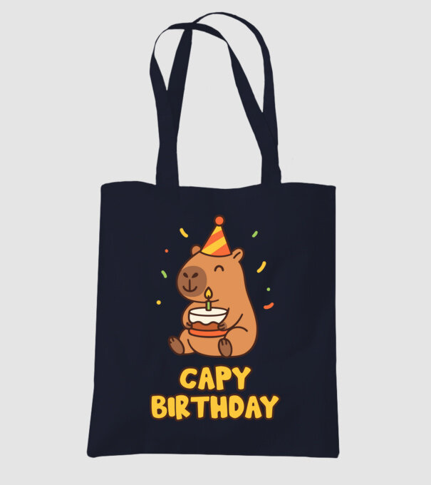 Capy birthday minta sötétkék pólón