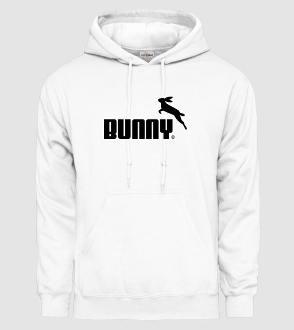 Bunny logó minta fehér pólón