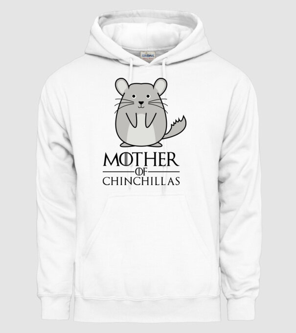 Mother of Chinchillas minta fehér pólón