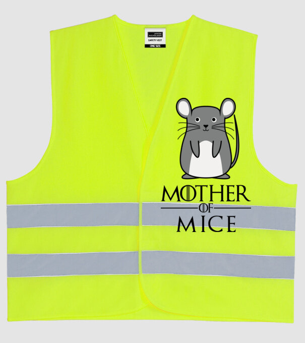 Mother of Mice minta neonsárga pólón