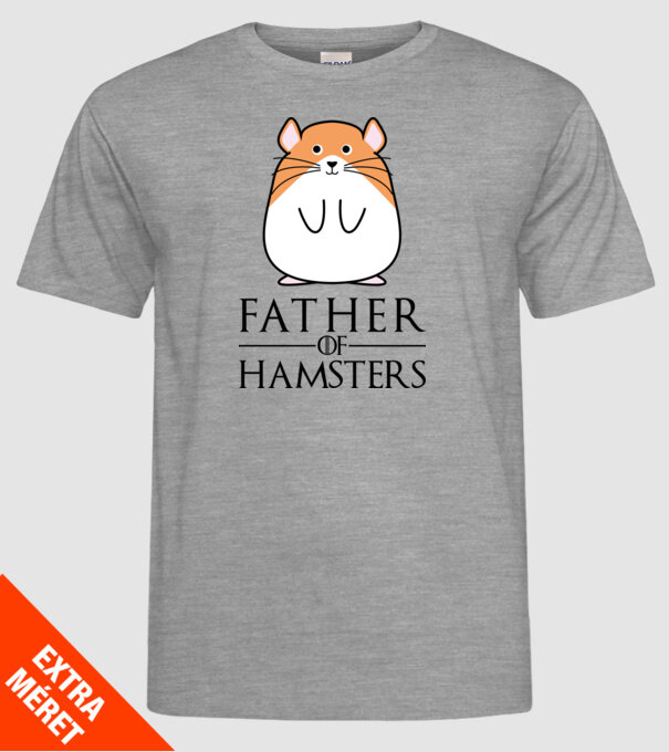 Father of Hamsters minta szürke pólón
