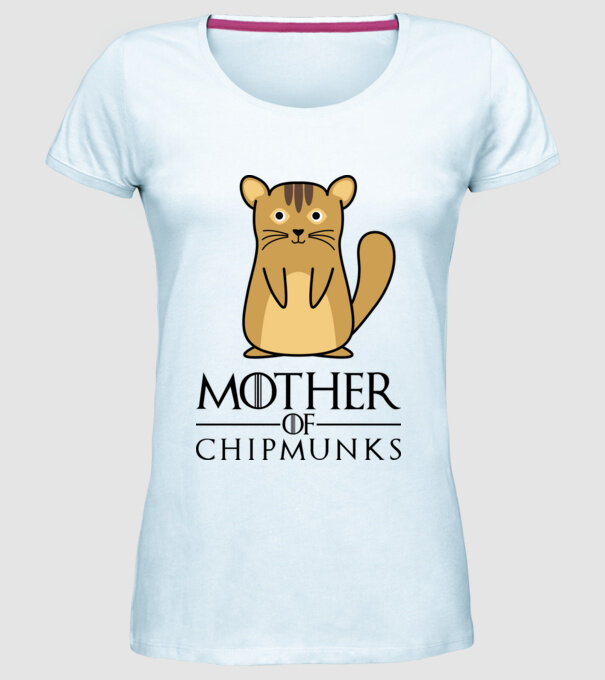 Mother of Chipmunks minta világoskék pólón