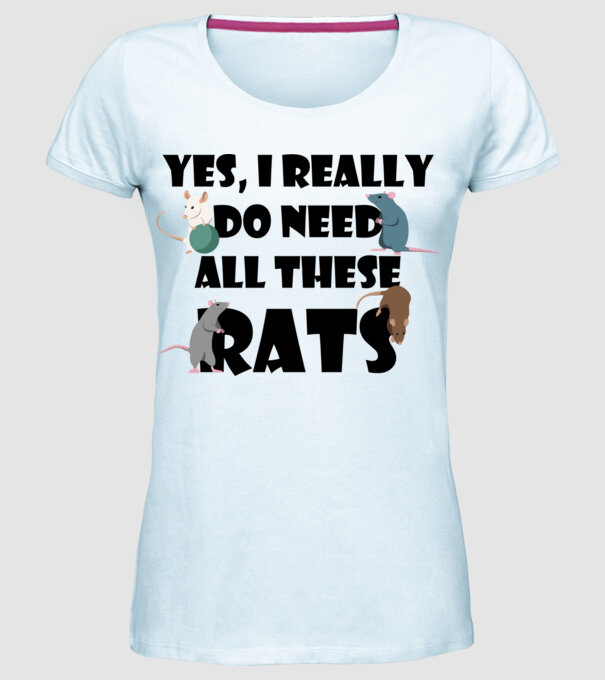 Need rats minta világoskék pólón