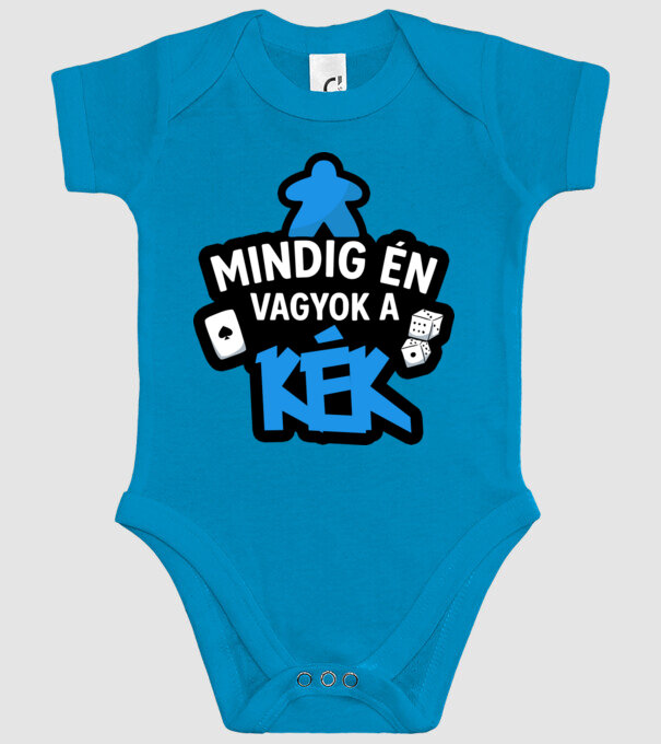 Mindig én vagyok a kék minta türkiz pólón