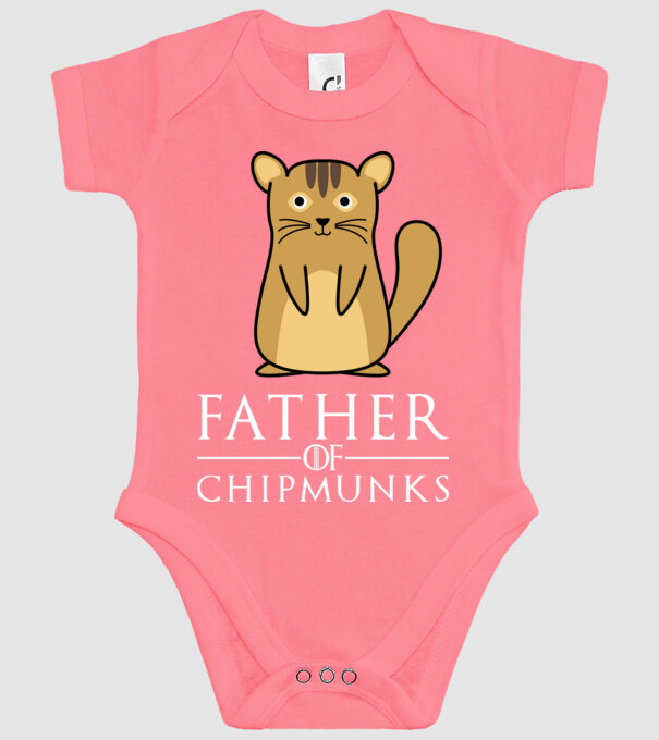 Father of Chipmunks minta rózsaszín pólón