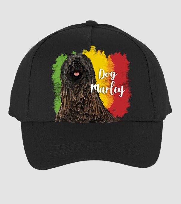 Dog Marley minta fekete pólón