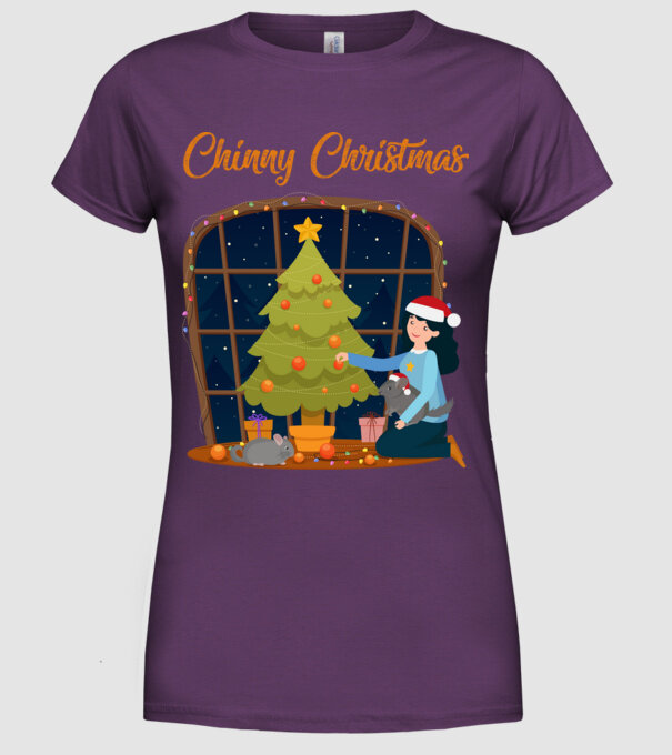 Chinny Christmas minta lila pólón