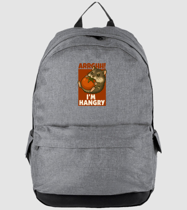 Hangry hamster minta szürke pólón
