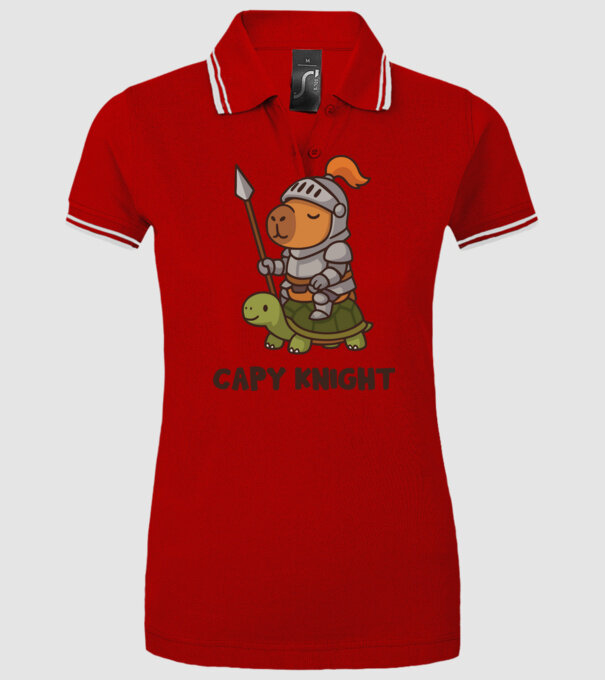 Capy knight minta piros pólón