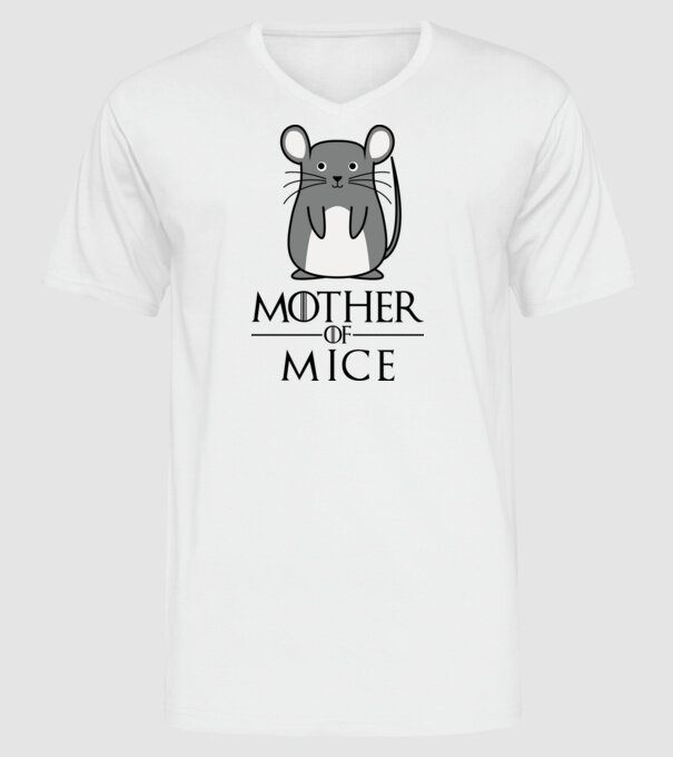 Mother of Mice minta fehér pólón