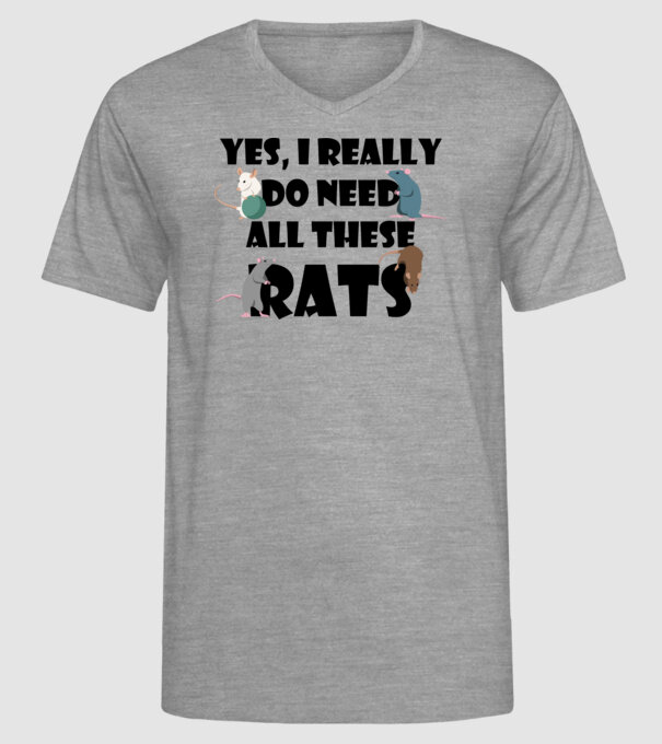 Need rats minta szürke pólón