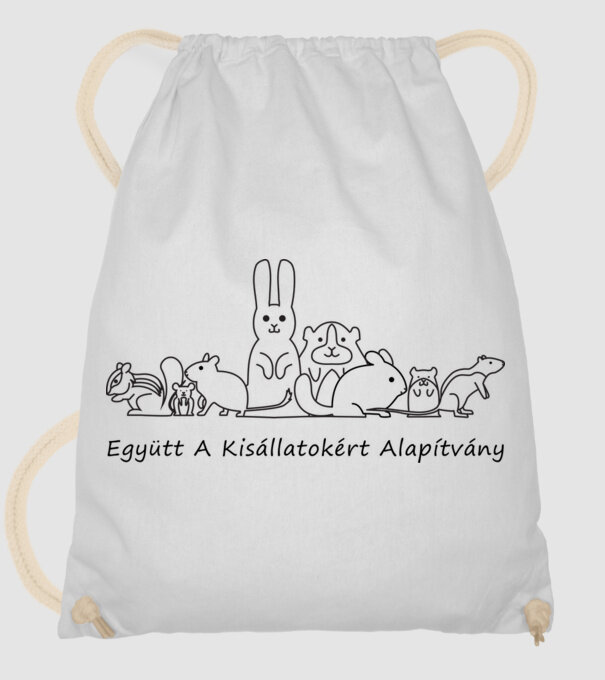 EKA minta szöveggel (fekete) minta fehér pólón