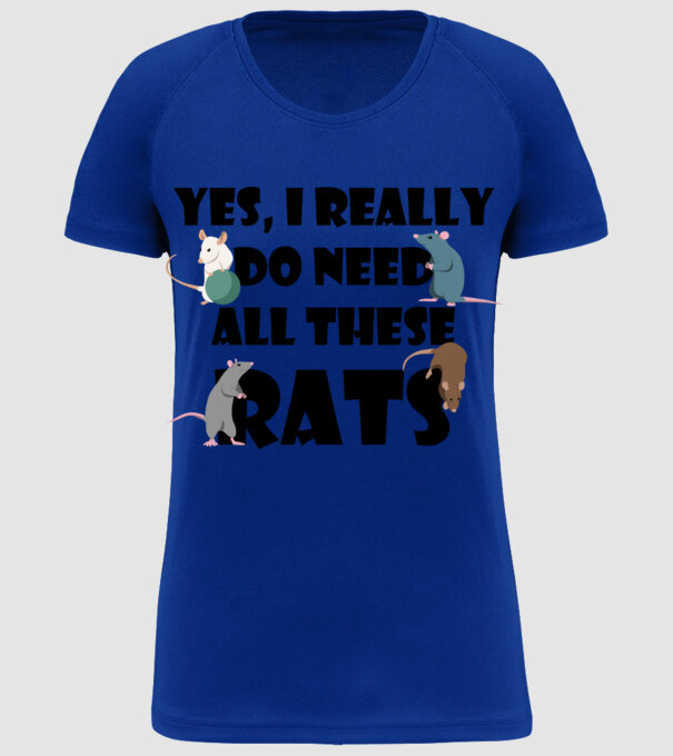Need rats minta királykék pólón
