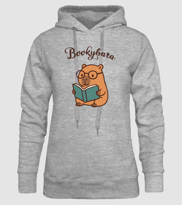 Bookybara minta szürke pólón