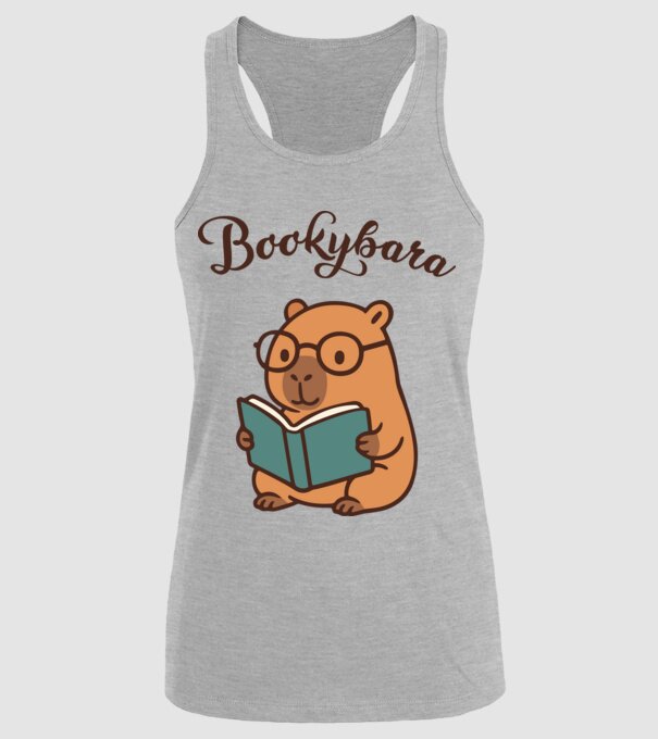 Bookybara minta szürke pólón