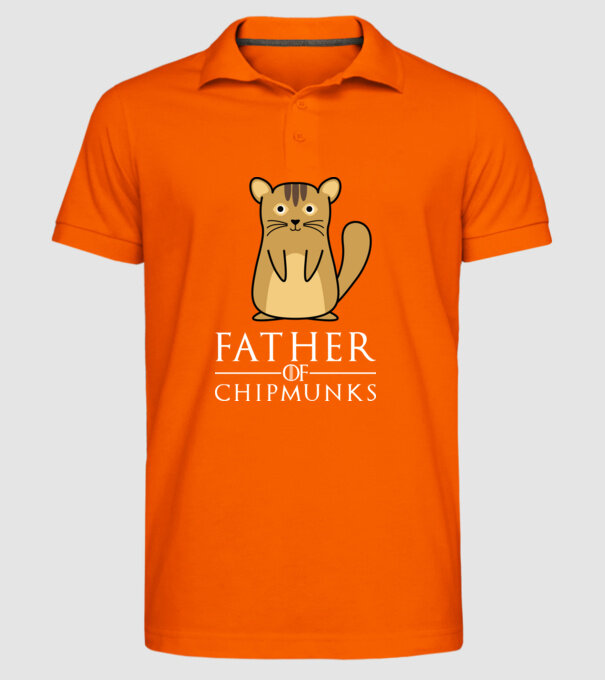 Father of Chipmunks minta narancssárga pólón