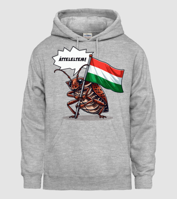 Átteleltem! (poloska) minta szürke pólón