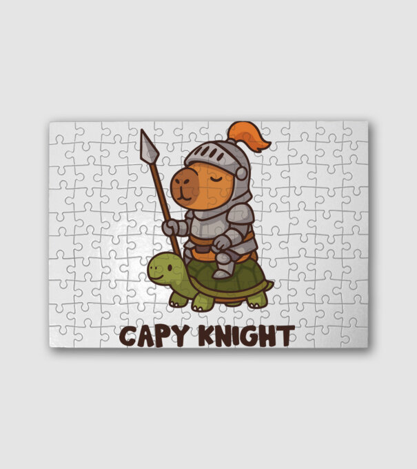 Capy knight minta fehér pólón