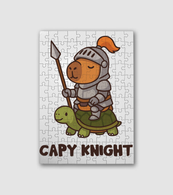 Capy knight minta fehér pólón