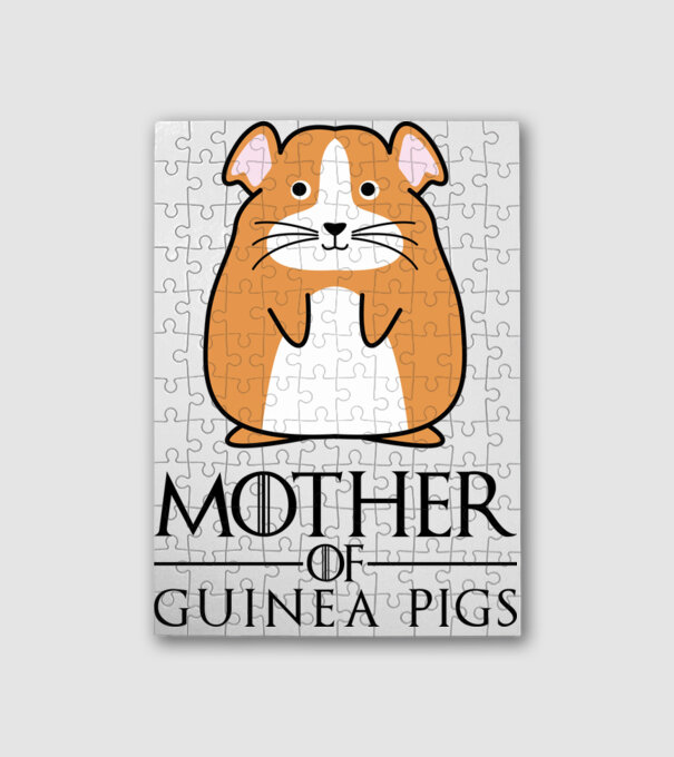 Mother of Guinea pigs minta fehér pólón