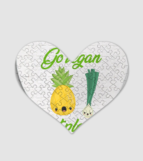 Go vegan minta fehér pólón