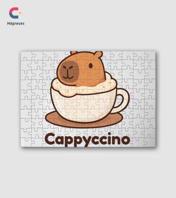 Cappyccino minta fehér pólón