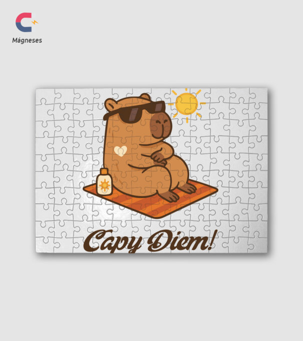 Capy Diem minta fehér pólón