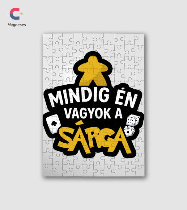Mindig én vagyok a sárga minta fehér pólón
