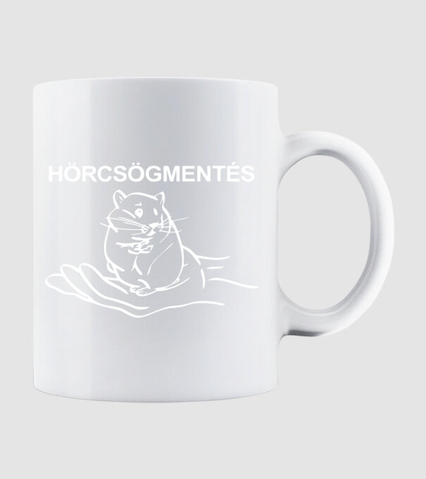 Hörcsögmentés (fehér) minta fehér pólón