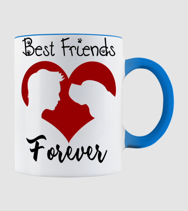 Best Friends Forever (férfi) minta világoskék pólón