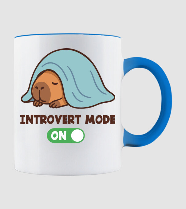 Introvert mode minta világoskék pólón